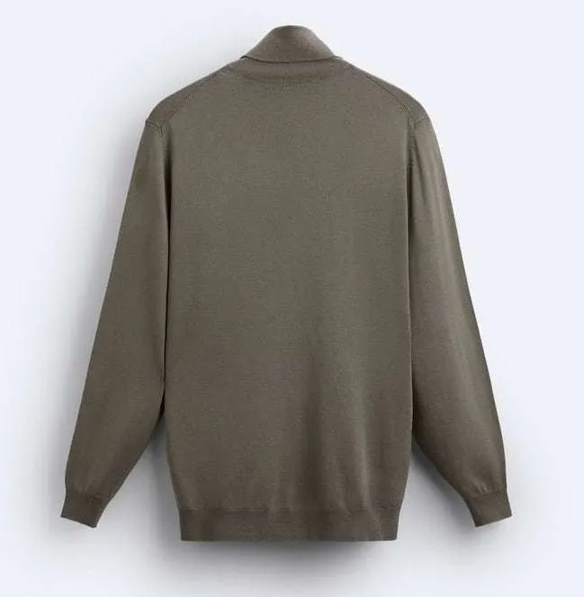 ZARA  |Long Sleeves Plain Sweaters