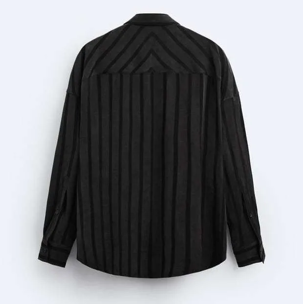 ZARA  |Stripes Long Sleeves Shirts