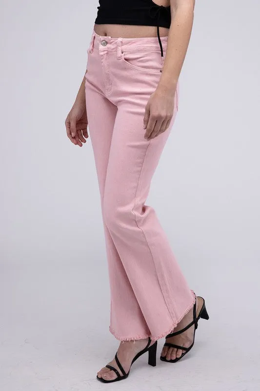 Zenana Acid Washed Wide Pants - 6 Colors