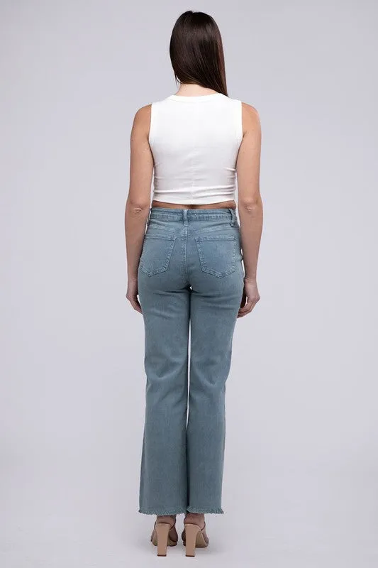 Zenana Acid Washed Wide Pants - 6 Colors