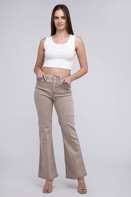 Zenana Acid Washed Wide Pants - 6 Colors