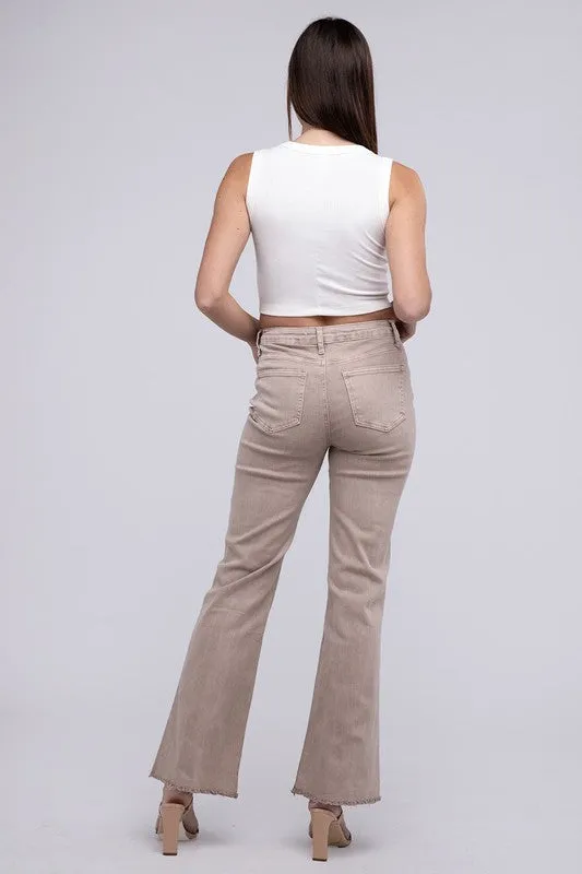 Zenana Acid Washed Wide Pants - 6 Colors