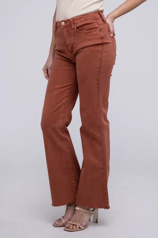 Zenana Acid Washed Wide Pants - 6 Colors