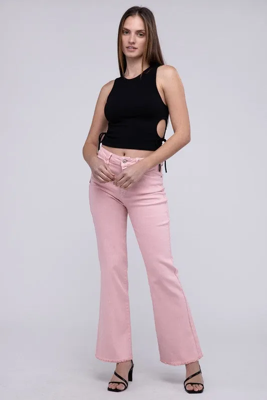 Zenana Acid Washed Wide Pants - 6 Colors