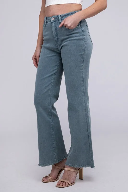 Zenana Acid Washed Wide Pants - 6 Colors