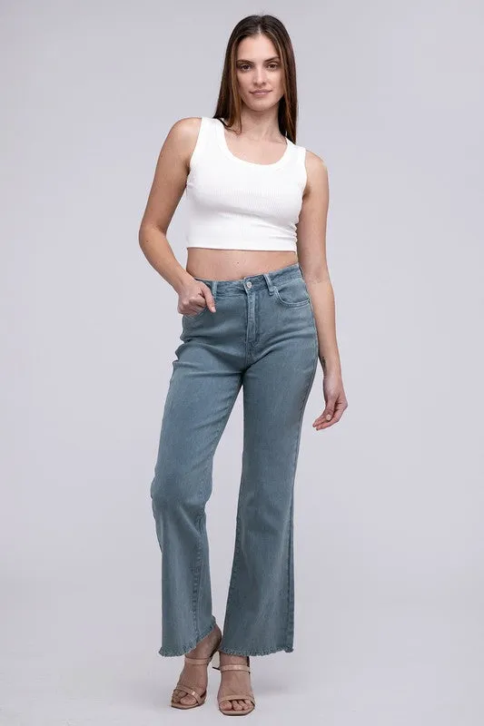 Zenana Acid Washed Wide Pants - 6 Colors